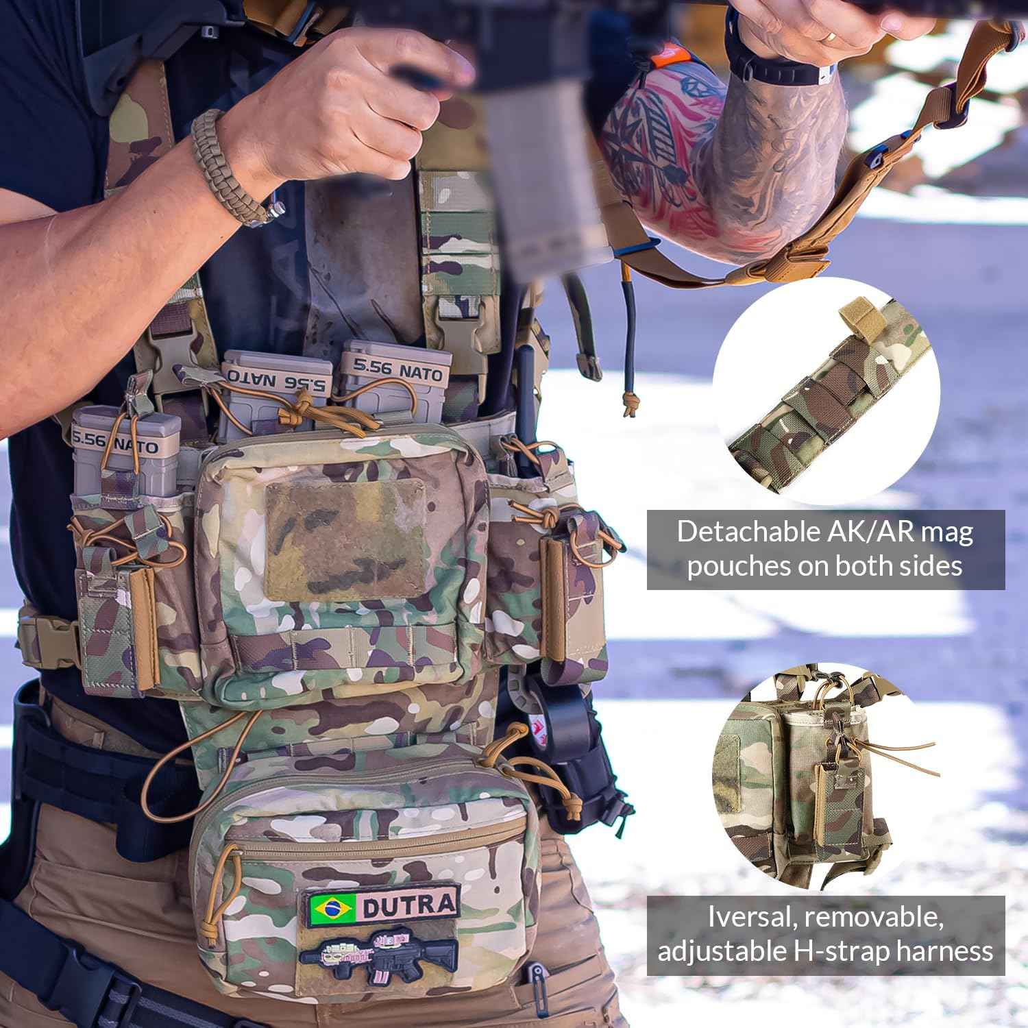 VOTAGOO® Adjustable & Detachable Tactical Chest Rig