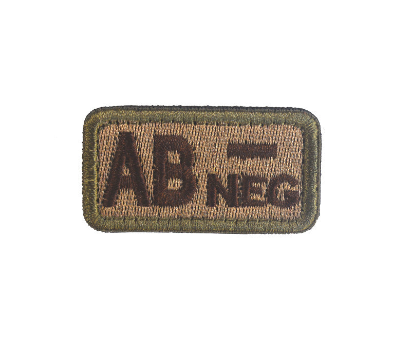 Embroidered Blood Type Hook & Loop Patch for Plate Carrier or Chest Rig