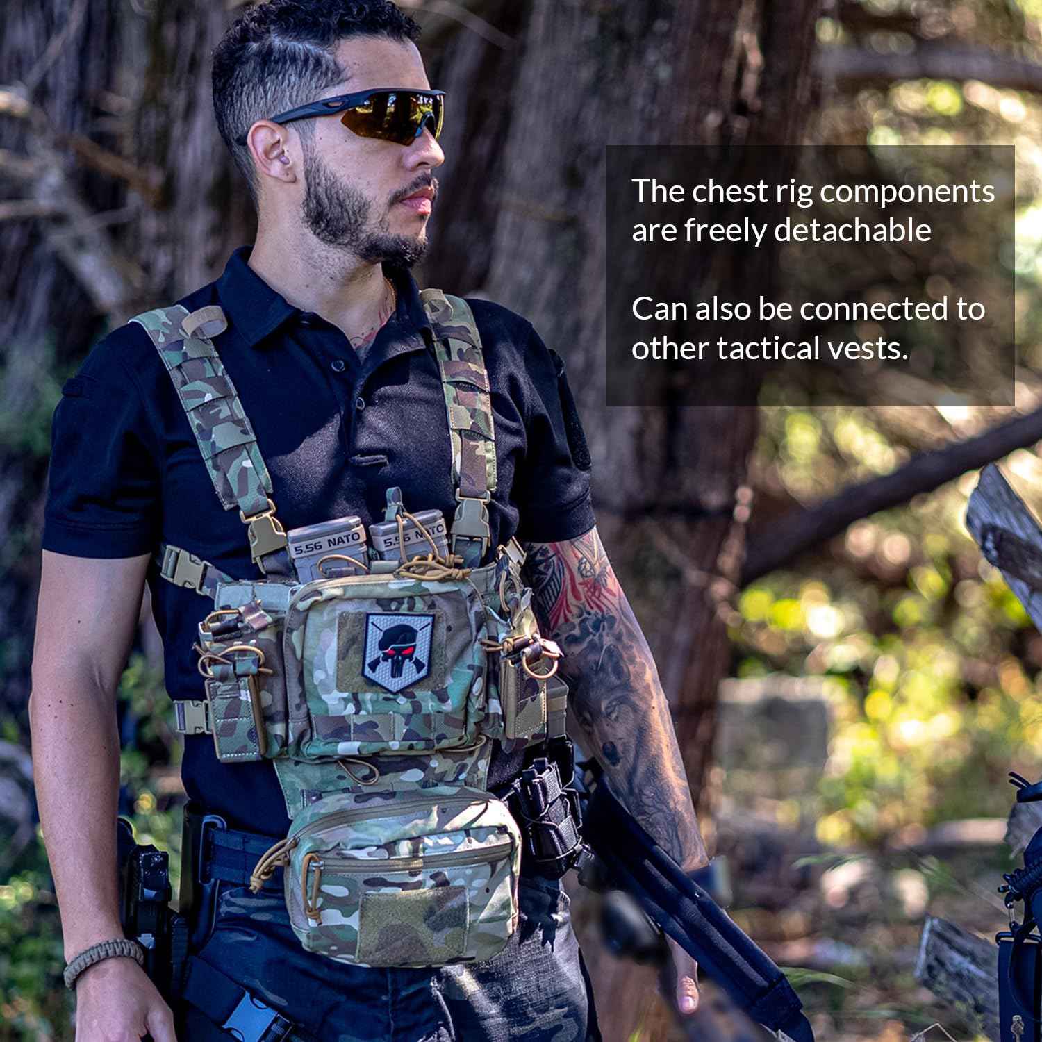 VOTAGOO® Adjustable & Detachable Tactical Chest Rig