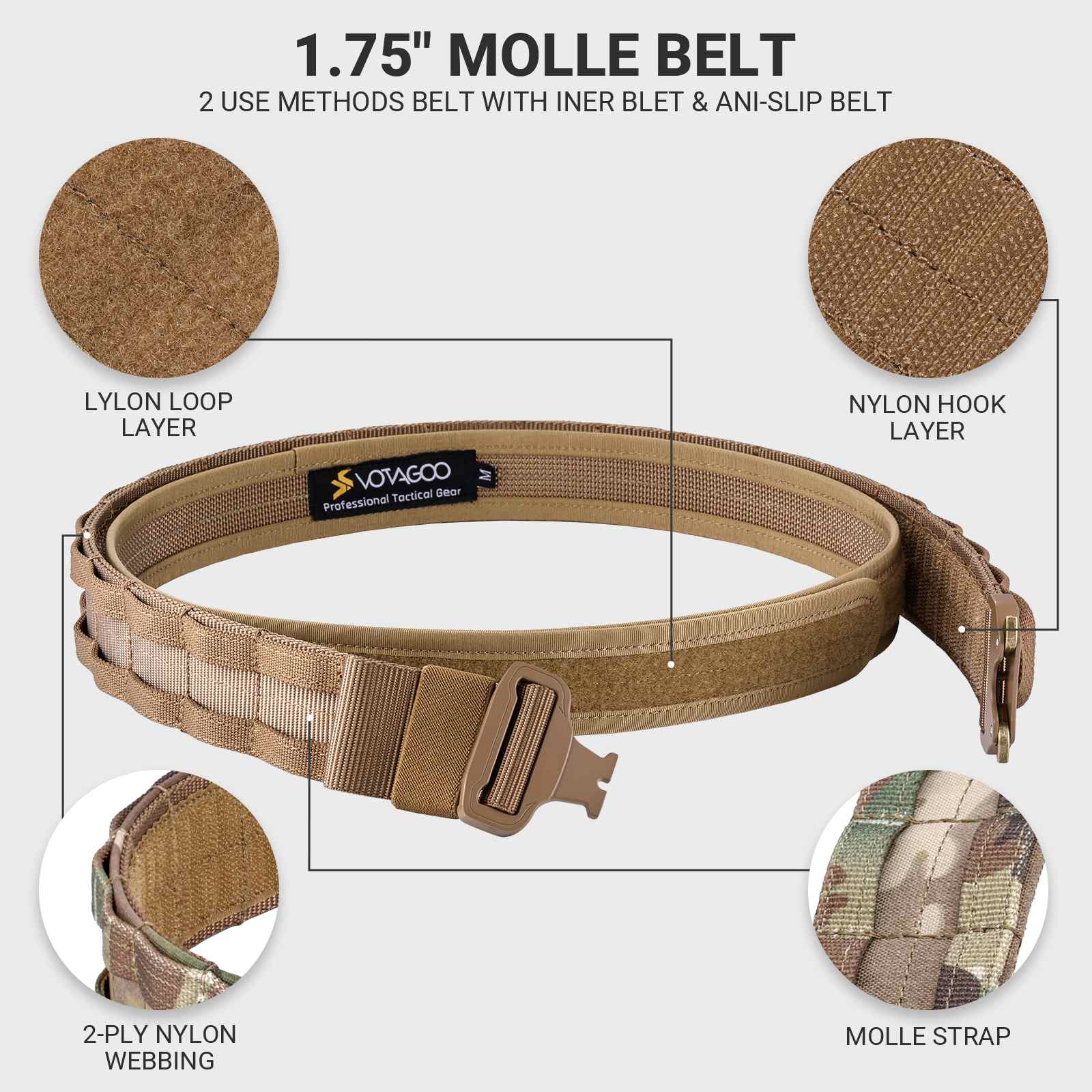 MOLLE Battle Belt with Quick Release Buckle