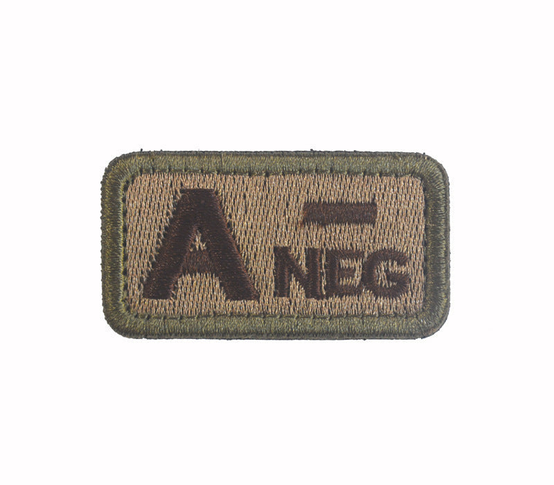 Embroidered Blood Type Hook & Loop Patch for Plate Carrier or Chest Rig